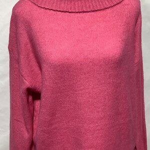 NWOT-STACCATO PINK KNIT FALL SWEATER-COWL NECK PULLOVER-SIZE M